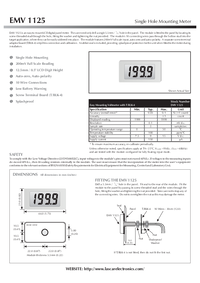 Thumbnail of document Data Sheet - EMV 1125 Voltmeter